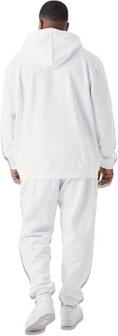Solid Men's Hoodies Athletic Sweatshirt Fleece Lined Hoodie Midweight Long Sleeve Kangaroo Pockets Size M to 3XL in Saudi Arabia