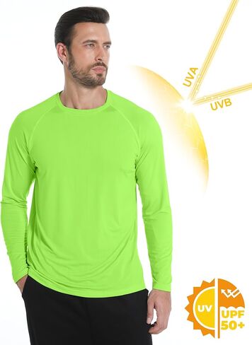 قمصان رجالي رياضية بأكمام طويلة 5 قطع تي شيرت للتمرين والجري سريع الجفاف بعامل حماية من الأشعة فوق البنفسجية 50+ تي شيرت نشط لصيد الأسماك in Kuwait