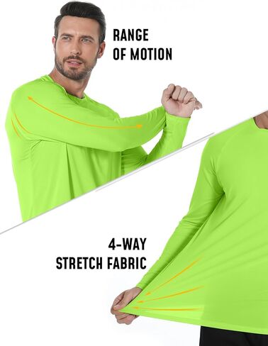 قمصان رجالي رياضية بأكمام طويلة 5 قطع تي شيرت للتمرين والجري سريع الجفاف بعامل حماية من الأشعة فوق البنفسجية 50+ تي شيرت نشط لصيد الأسماك in Kuwait