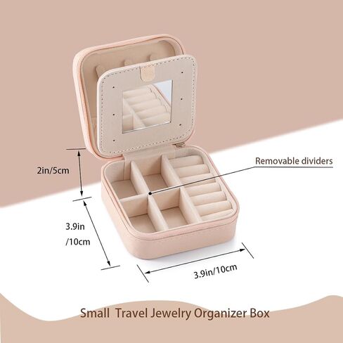 Travel Jewelry Case, Jewelry Organizer Box, Jewelry Organizer Jewelry Travel Organizer Small Jewelry Organizer Ring Organizer Necklace Organizer Earring Organizer Box - Pink in Saudi Arabia