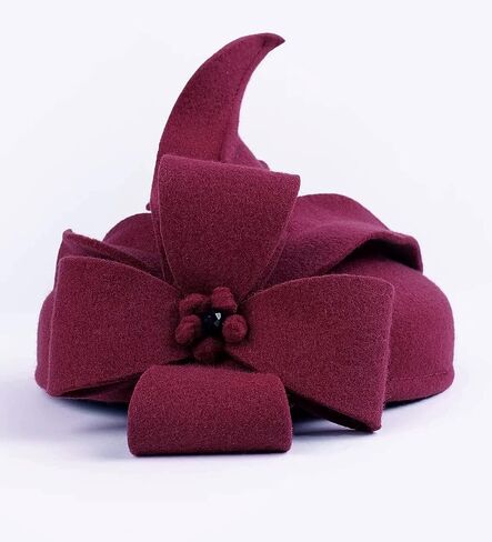 Wool Fascinator Pillbox Hat Winter British Wool Felt Hat for Women Wedding Church Hat Flower Fedoras in Kuwait