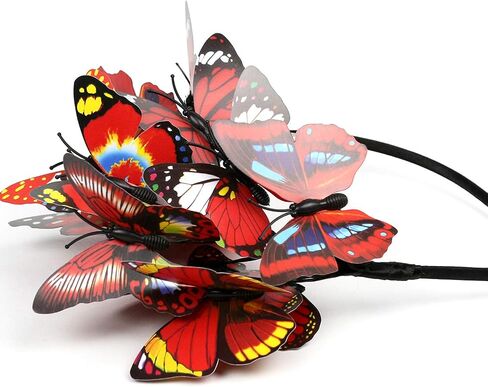 قبعة Coucoland Butterfly Fascinator قبعة على شكل فراشة العاهل عصابة رأس على شكل تاج لحفلات الشاي والهالوين in Kuwait