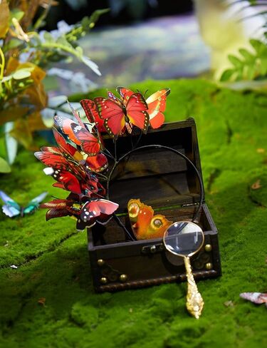 قبعة Coucoland Butterfly Fascinator قبعة على شكل فراشة العاهل عصابة رأس على شكل تاج لحفلات الشاي والهالوين in Kuwait