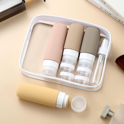 16 Pack Travel Bottles Set, TSA Approved Leak Proof Silicone Squeezable Containers for Toiletries, Refillable Travel Accessories for Conditioner, Shampoo, Lotion & Body Wash Accessories in Saudi Arabia