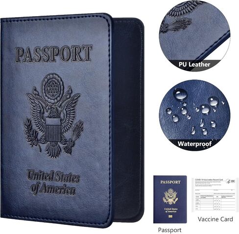 Eoehro 2Pack Passport Holder Wallet Cover Case, Travel Essentials for Women and Men in Kuwait