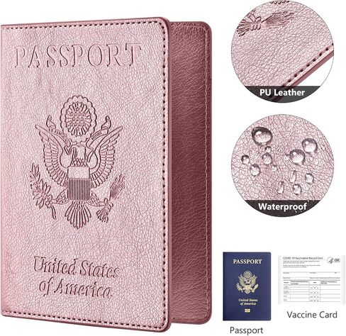 Eoehro 2Pack Passport Holder Wallet Cover Case, Travel Essentials for Women and Men in Kuwait