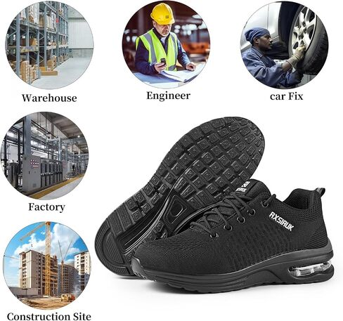 Steel Toe Shoes Men Women Lightweight Comfort Puncture Resistant Slip On Safety Work Shoes in Saudi Arabia