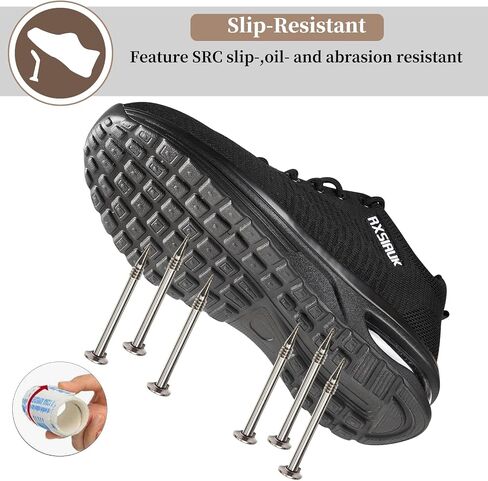 Steel Toe Shoes Men Women Lightweight Comfort Puncture Resistant Slip On Safety Work Shoes in Saudi Arabia