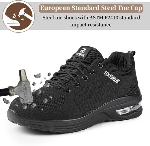 Steel Toe Shoes Men Women Lightweight Comfort Puncture Resistant Slip On Safety Work Shoes in Saudi Arabia