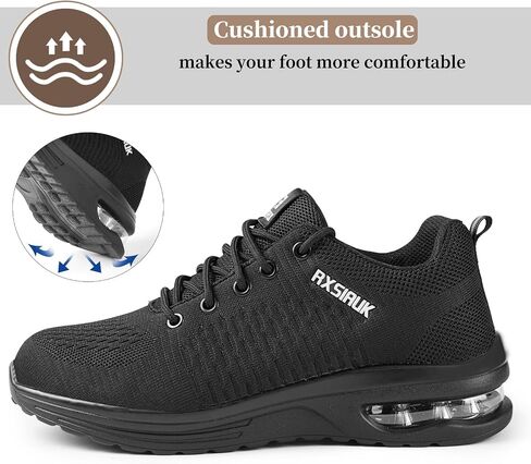 Steel Toe Shoes Men Women Lightweight Comfort Puncture Resistant Slip On Safety Work Shoes in Saudi Arabia