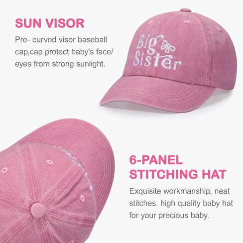 Cute Embroidered Baseball Cap for Kids Age 3-8, Funny Adjustable Cotton Embroidery Hat for Boys Girls in Kuwait