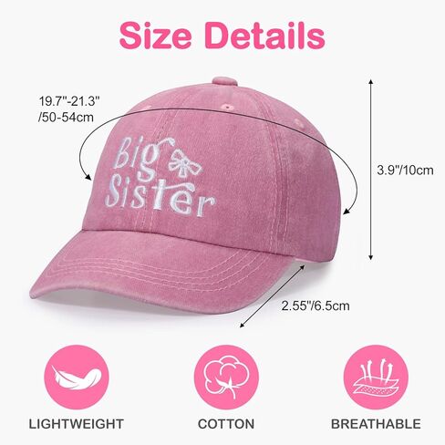 Cute Embroidered Baseball Cap for Kids Age 3-8, Funny Adjustable Cotton Embroidery Hat for Boys Girls in Kuwait