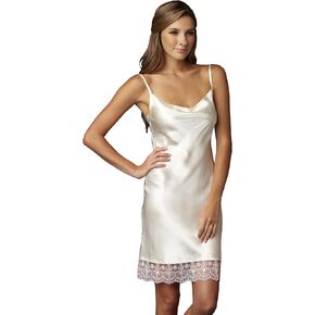 Women's Silk Chemise, Embroidered Lace, Camille Collection, Sleepwear, Lingerie, Beautiful Gift Packaging