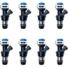 Fuel Injectors 8pcs 4 Holes Injector Compatible with Chevy Silverado Suburban Tahoe GMC Sierra Yukon Cadillac Escalade & More 4.8L 5.3L 6.0L Engine Replace 17113553 FJ315 17113698