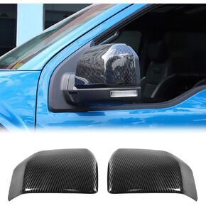 JeCar for F150 Side Mirror Cover Trim Carbon Fiber Rearview Mirror Cover Decoration Accessories for Ford F150 2015-2020