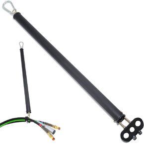 25" Single Tender Spring Kit, Heavy Duty 3-in-1 ABS Air Line Tracker Holder Truck Hose Tender Kit, Hanger Spring with 3-Hose Holder and Protective Sleeve for Semi Trucks Trailer Tractor