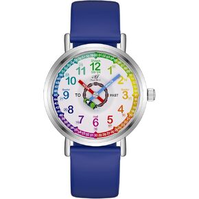 Kids Watch Analog Watch Childrens Toddler Watch for Kid 8-12 Tell Time Watch Easy to Read Teaching Watch Time Learning Study Time Teacher Watch Back to School Gift Christma