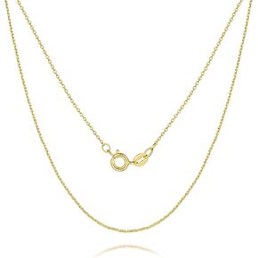 14K Gold Necklace for Women & Mens Necklace 14K Gold Chain for Women Mens Chain Elegant Dainty Gold Necklace thin Cable Chain Necklace Chains 1mm 16-26