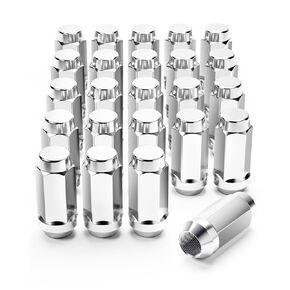 Orion Motor Tech M14x1.5 Lug Nuts with Cone Seat, 3/4" 19mm Hex 1.9x0.87 in. Blackened Wheel Lug Nuts Compatible with Chevrolet Silverado Suburban 1500 Ford Expedition F-150 Ram 1500 & More, Set of 24