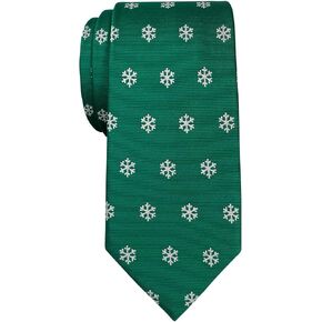 Retreez Christmas Snowflakes Pattern Woven Microfiber 2.4" Skinny Tie