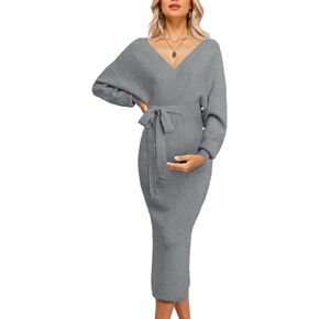 Maternity Nursing Dress Sweater Dress for Women Wedding Guest Dress Baby Shower Maternity Photoshoot Outfits