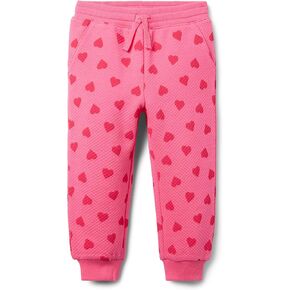 Janie and Jack Girls' Heart Embossed Joggers (Toddler/Little Big Kid)