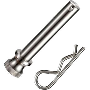 TOPSHINE Stainless Steel Trailer Hitch Pins and Clips, 5/8 Inch Diameter, Fit 2"&2.5" Receiver (3 Pack)