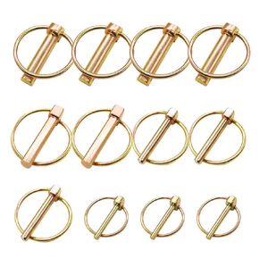 mankk 202PCS Heavy Duty Hitch Pins Clip Pins Assortment Kit Tractor Pins Linch Pins PTO Pins R Clip Pins Hair Pins,for Farm Tractors Trailers Trucks Attachments Lawn Mowers M-149-202PCS