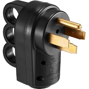 Miady 50AMP RV Replacement Male Plug with Easy Unplug Design, ETL Certified