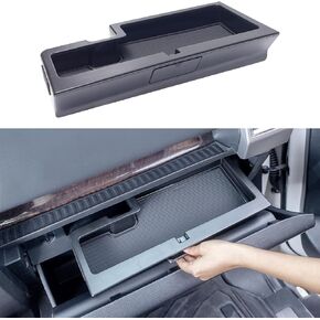 Glove Box Organizer Compatible with 2015-2020 Ford F150 Accessories Interior Glove Storage Drawer Compartment Organizer Tray ABS Materials