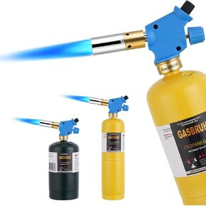 Propane torch Head with Igniter, Map Gas Torch Kit for Propane, Map and Mapp Gas,High Intensity Torch Head, Trigger Start Gas Torch,Turbo Torch,Welding Torch Kit, Blow Torch(CSA,Fuel not included)