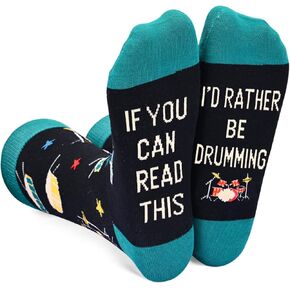 sockfun Drummer Gifts for Men - Drum Socks Band Gifts for Teen, Percussion Gifts Music Gifts