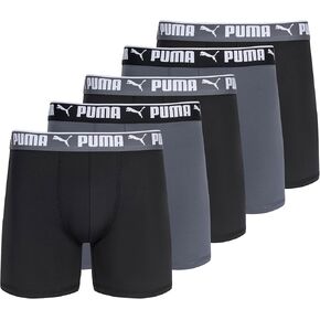PUMA Men's 5 Pack Performance Boxer Briefs