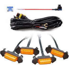 AUXLIGHT Car Accessories, 4PCS LED Front Grille Raptor Lights with Fuse & Wiring Harness, Compatible with 2016 2017 2018 2019 Toyotaa Tacoma TRD Pro (Amber)
