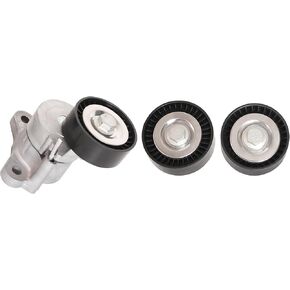 39053 Drive Belt Tensioner & Pulley Kit Fit for Dodge Journey Avenger 2009-2014, Fit for Dodge Caliber 2008-2012, Fit for Jeep Compass Patriot 2008-2016, Fit for Chrysler 200 2011-2014, 2.0L 2.4L
