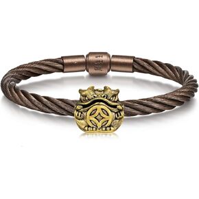 CHOW SANG SANG 999 24K Solid Gold Noir XL Three-Legged Money Frog Charm Bracelet for Women, Men and Unisex 19cm 95521C