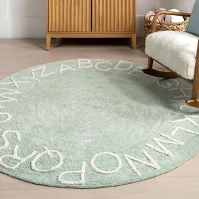nuLOOM Vera Bunny Machine Washable Kids Accent Rug, 4', Grey