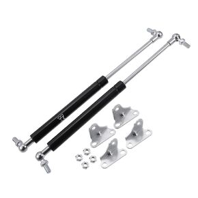 Lift Support Struts/Gas Springs for Car/Metal / 2 Pc Black, Silver Tone