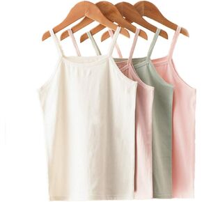 The Essential Cami Young Girls Toddler 4 Pack Premium Camisole Tank Top Undershirt Super Soft Breathable (5T)