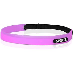 Anti-Sweat Silicone Headband - Adjustable Elastic, Unisex, Easy to Clean - Suitable for Athletic and Sweaty Individuals - fits Head Circumference 16.5-30 inches