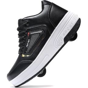 Rolling Skate Shoes for Boys Girls Roller Sneaker with Wheels Fashion Footwear Skate Wheeled Shoe for Kids Christmas Birthday Children Show Gift