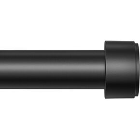 Curtain Rods for Windows 32-96 Inch, 1 Inch Adjustable Black Curtain Rod Set with Brackets, Easy Install
