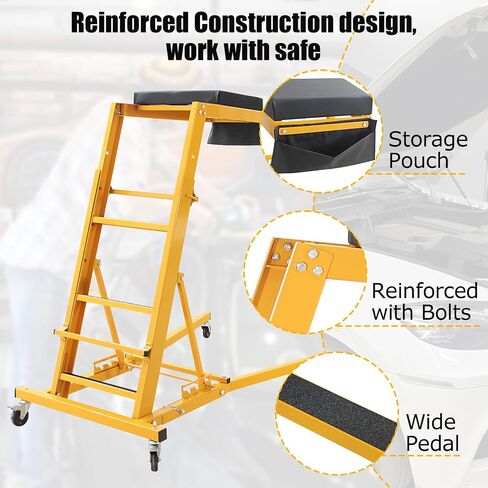 Adjustable Automotive Engine Creeper, Engine Creeper 48"-66", Top Automotive Creeper 400 Lbs Capacity for Home Garage, Workshop Repair Maintenance in Saudi Arabia