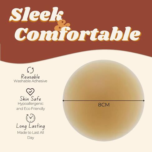 Silicone Nipple Covers For Women - Hypoallergenic - Washable and Waterproof - With Travel Box - Adhesive - Reusable in Saudi Arabia
