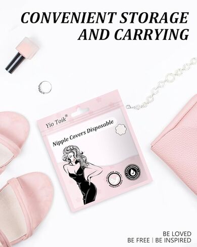 أغطية الحلمات للنساء للاستعمال مرة واحدة لحفلات Raves فطائر اللحم وأغطية الثدي ملصقات 20 قطعة باللون الأسود in Kuwait