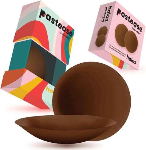 HALOS Nipple Covers - Nude Adhesive Silicone Nipple Pasties - Reusable & Hypoallergenic Seamless Cakes Breast Covers in Saudi Arabia