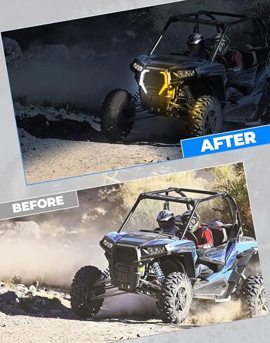 KEMIMOTO Turn Signal Fang Lights مجموعة توقيع أمامية مقاومة للماء متوافقة مع 2014-2017 RZR XP 1000/ RZR XP4 1000، 2015-2017 RZR 900/ RZR-4 900/ RZR-S 900/ RZR-XC 900 in Saudi Arabia
