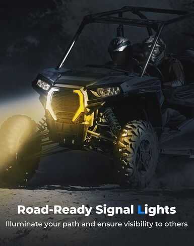 KEMIMOTO Turn Signal Fang Lights مجموعة توقيع أمامية مقاومة للماء متوافقة مع 2014-2017 RZR XP 1000/ RZR XP4 1000، 2015-2017 RZR 900/ RZR-4 900/ RZR-S 900/ RZR-XC 900 in Saudi Arabia
