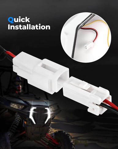 KEMIMOTO Turn Signal Fang Lights مجموعة توقيع أمامية مقاومة للماء متوافقة مع 2014-2017 RZR XP 1000/ RZR XP4 1000، 2015-2017 RZR 900/ RZR-4 900/ RZR-S 900/ RZR-XC 900 in Saudi Arabia