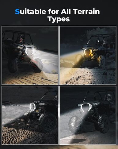 KEMIMOTO Turn Signal Fang Lights مجموعة توقيع أمامية مقاومة للماء متوافقة مع 2014-2017 RZR XP 1000/ RZR XP4 1000، 2015-2017 RZR 900/ RZR-4 900/ RZR-S 900/ RZR-XC 900 in Saudi Arabia